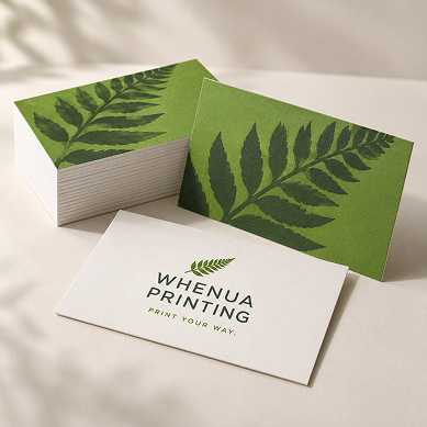 Business Cards printed by Whenua Printing