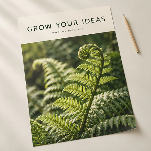 Flyers printed by Whenua Printing
